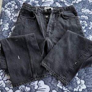 Reformation Seattle Washed Black Straight Jeans with Button-Fly 26